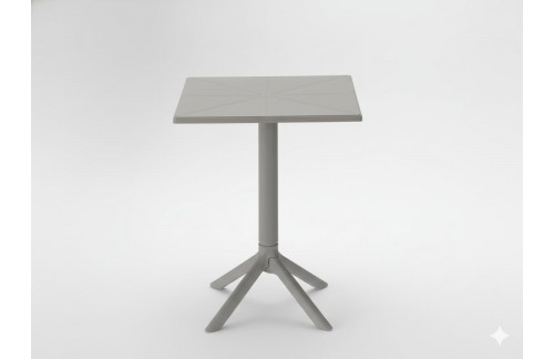 Kvadratna vrtna mizica Melo 60 x 60 cm (siva)