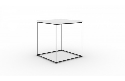 Moderna kvadratna kavna mizica Adina - ČRNA-BELA