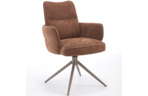 Oblazinjen jedilni stol DAFNE (rjava)