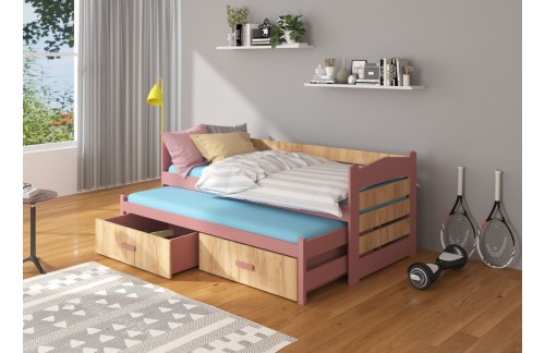 Otroška postelja TIARRO z vzmetnicama 97 cm (več barv)