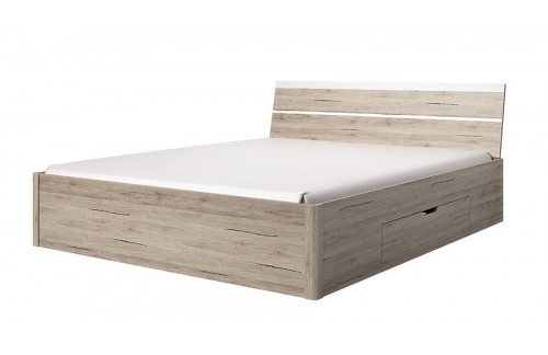 Postelja BETA -160x200 (sonoma hrast/bela) - RAZPRODAJA