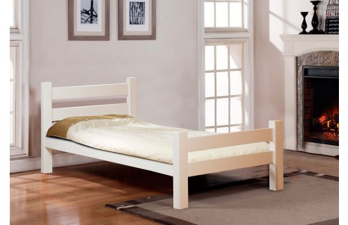 Postelja MEDA, bela, 120x200 - POŠKODOVANO