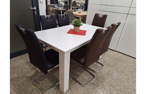 AKCIJSKI SET KONGO 2 - miza KONGO 140x80 bela + 6x ROMA stoli