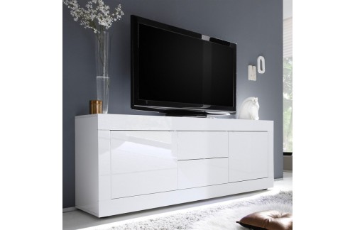 Sodoben TV regal z vrati in predali, 210x65 cm BASIC 209015-09