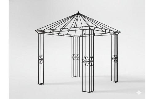 Stožčasta vrtna uta Kona (antično črna, 258 x 258 cm)