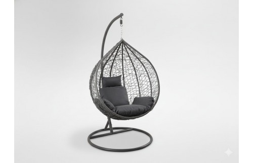 Viseči fotelj Jona L (temno siva/siva)