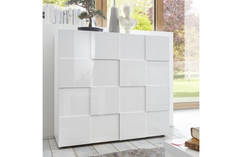 Visoka bela omarica s 6 predelki Dama 209008-04