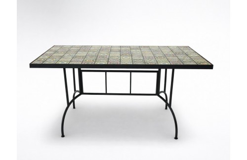 Vrtna miza Mera (pravokotna, mozaična, 150 x 80 cm)