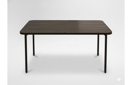 Vrtna miza Tolan (pravokotna, rjava, 140 x 80 cm)