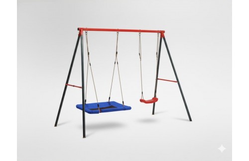 Vrtni igralni set Nimir z gugalnico in štorkljinim gnezdom