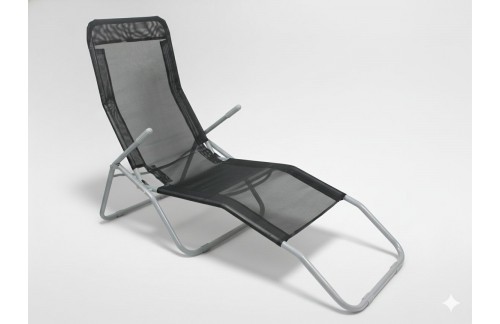 Vrtni ležalnik Ležko (črna)