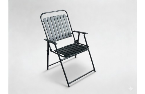 Vrtni stol Nika (zložljiv, črn)