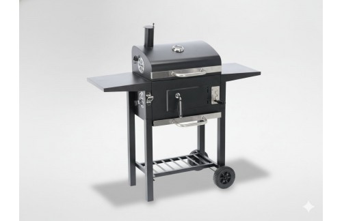 Žar na oglje Ogenj (s pokrovom in kolesi)