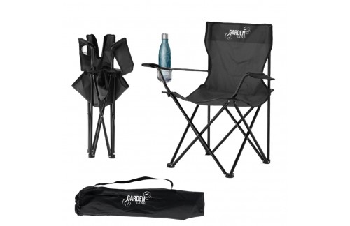 Zložljiv turistični stol Riban (črna)