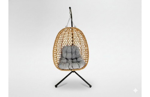 Zložljiv viseči fotelj Faron (naraven)